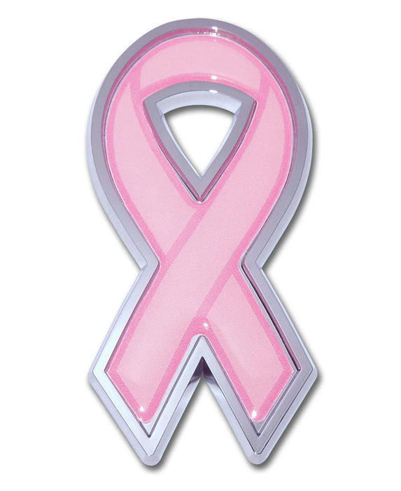 Pink Ribbon Car Emblem for Sale - Breast Cancer Awareness Products