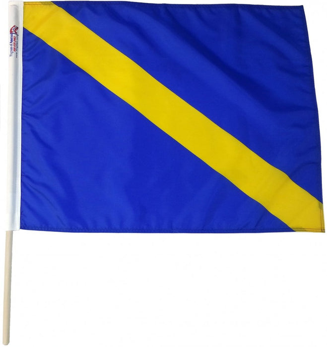Sewn Passing Race Flag (Yellow Stripe)