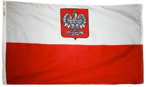 Poland With Eagle Outdoor Flag for sale