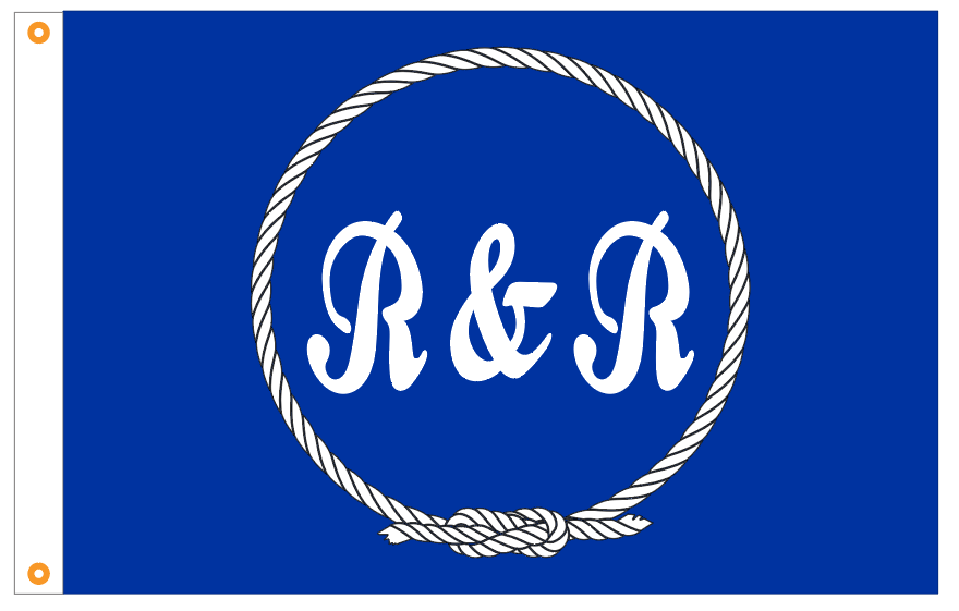 R&R Custom Printed Flag - 4'x6' - Nylon - Single Reverse - Heading & Grommets