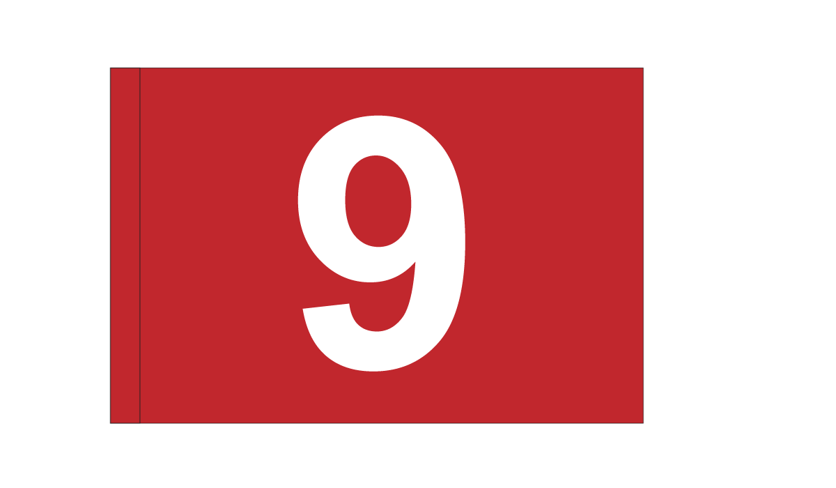 individual golf flag with numbers for sale - red golf flags for sale