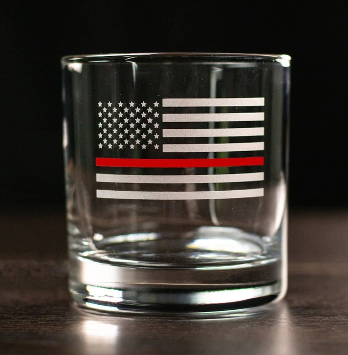 Thin Red Line Glass 11oz - Bullet Free *Clearance*