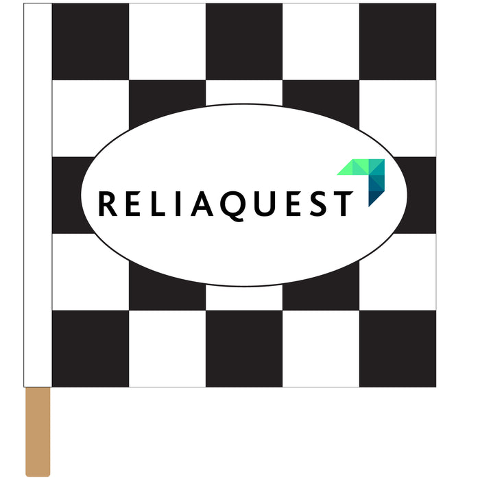 Reliaquest Printed Checkered Flag - 24"x24" - Nylon - Single Reverse - Stapled to 32"x5/8" Dowel