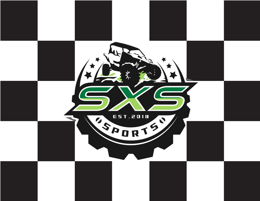 SXS Sports Printed Flag - 24"x30" - Nylon - Single Reverse - Stapled to 32"x5/8" Dowel