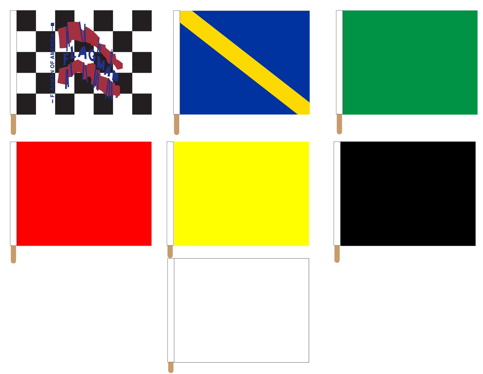 Flagman Races Racing Flag Sets for Sale - Track Flags for Sale Made in USA Flagman ...