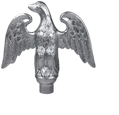 Silver Metal Perched Eagle