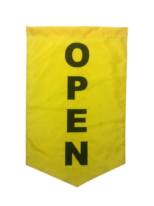 Custom solid color OPEN business flag made in USA