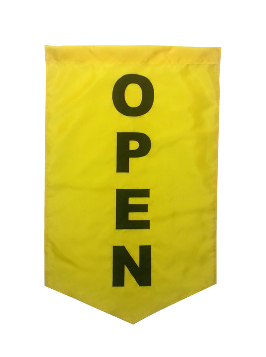 Custom solid color OPEN business flag made in USA