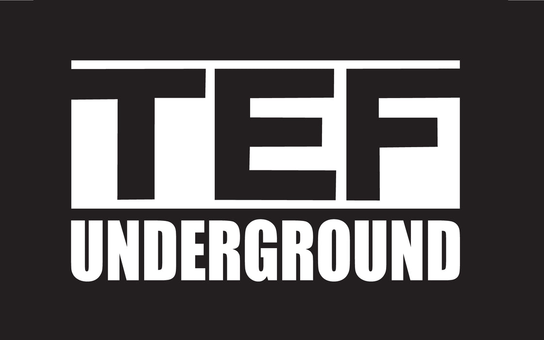TEF Underground Printed Flag - 2.5'x4' - Nylon - Single Reverse - Heading & Grommets
