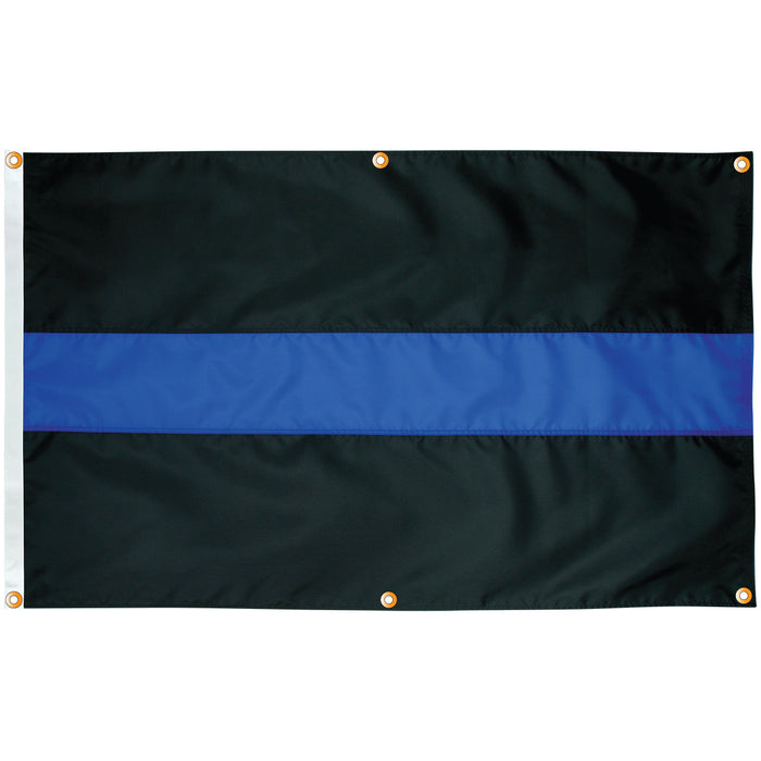 Sewn Thin Blue Line Flag (Original Design) with Grommets Along Edges for Wall Hanging