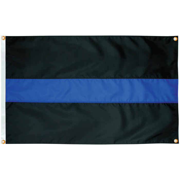 Sewn Thin Blue Line Flag (Original Design) with Grommets Along Edges for Wall Hanging