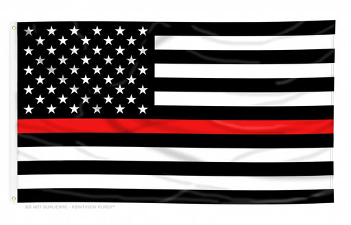 Outdoor Thin Red Line Flag | Firefighter Flag | Fire Fighter Flag