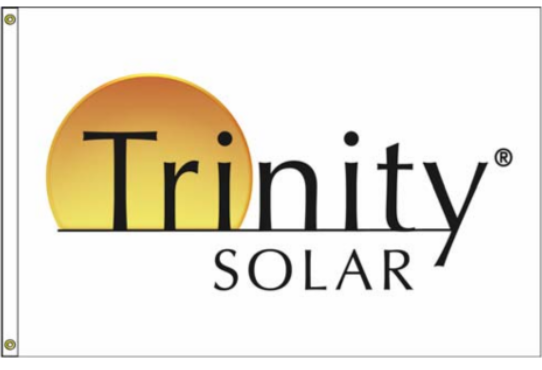Trinity Solar Printed Custom Flag - 4'x6' - Nylon - Single Reverse - Outdoor Heading & Grommets