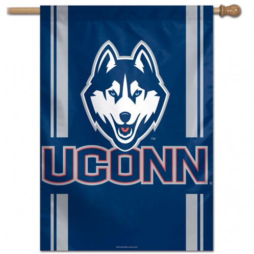 uconn huskies banner flag 28x40 blue house flag with sleeve officially licensed made in USA