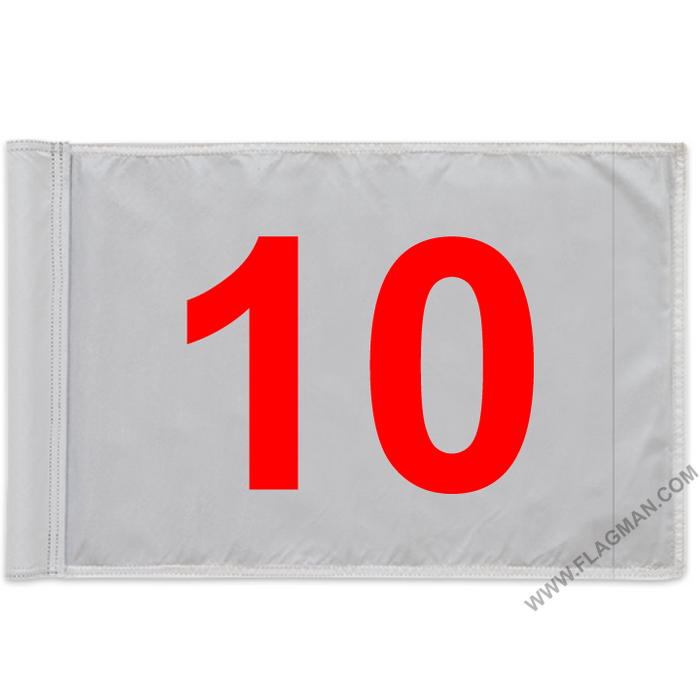 Individual Numbered Golf Flags with Rotating Tube
