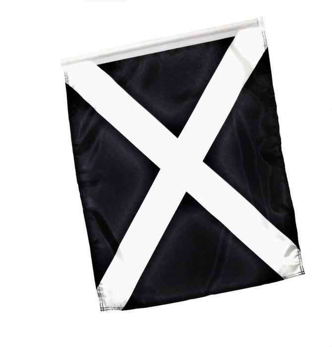 Printed Black Flag with White Cross