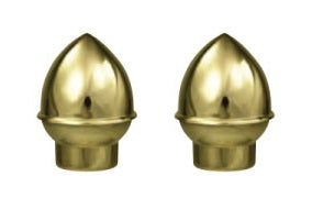 Gold Crossbar Ends for Banner Pole (Pair of 2)