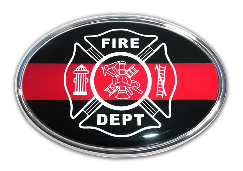 Firefighter Oval Auto Emblem