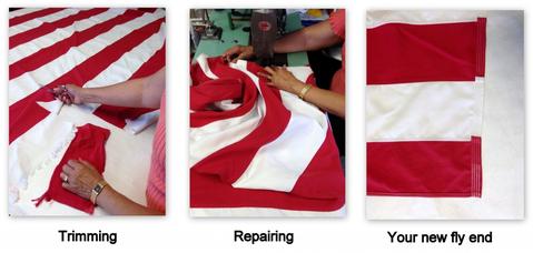 professional flag repairs & flag hemming