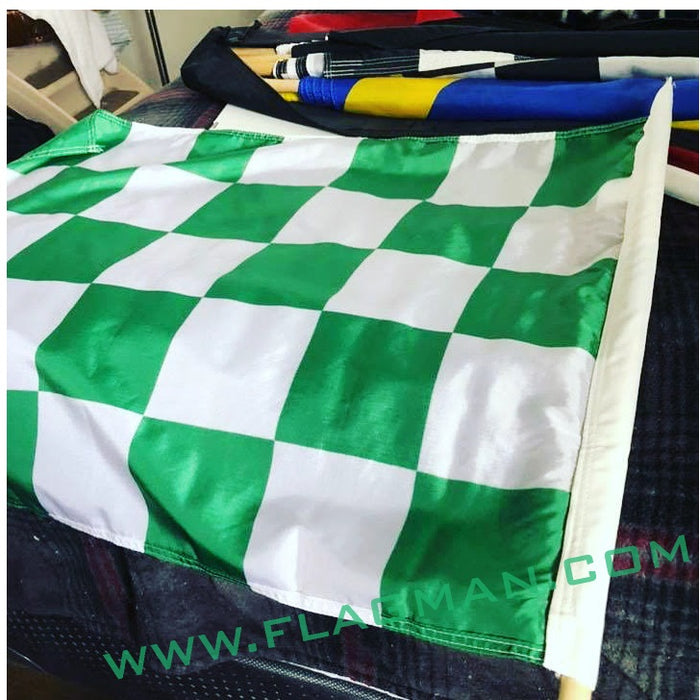 NASCAR Printed Green Checkered Flag