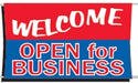 Welcome Open for Business Banner | Welcome Banner | Open for Business Banner