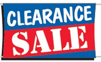 Buy our Clearance Sale banner from Signs World Wide