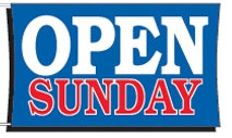 Open Sunday Banner - 3'x5'