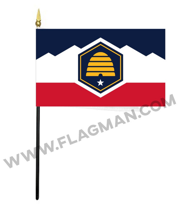 Mini Utah Mounted Flag (2023) 4"x6"