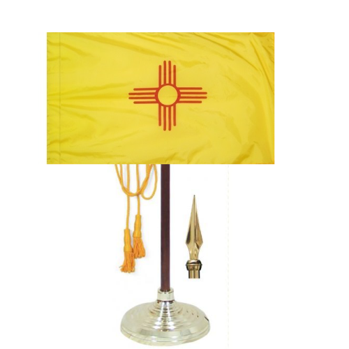 New Mexico Flag | New Mexico Parade Flag | New Mexico Flag with Fringe | New Mexico Indoor Flag