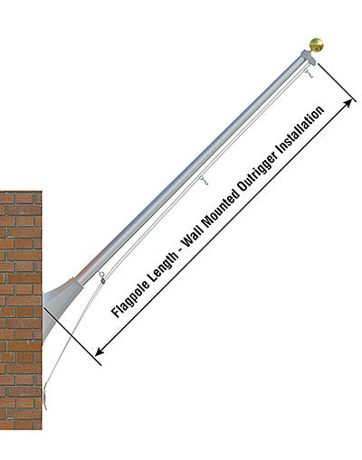 aluminum outrigger flagpole american flag flagman of america