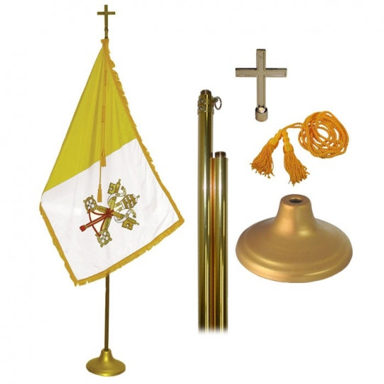 Indoor Papal Flag Set for sale