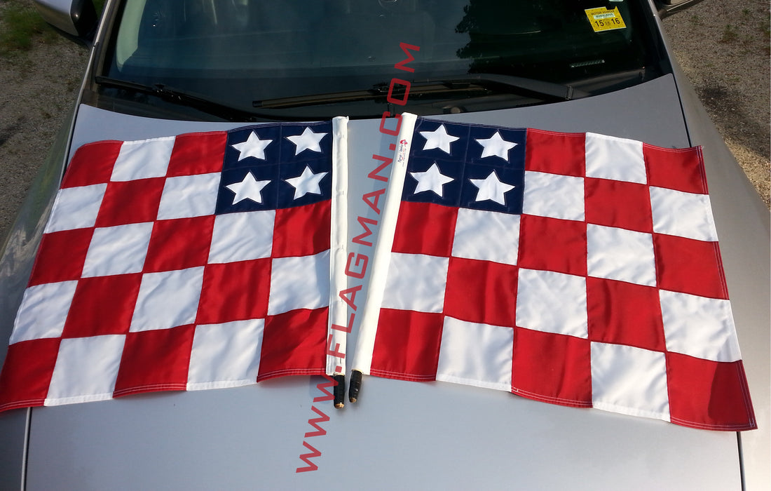 Sewn Patriotic Checkered Racing Flag