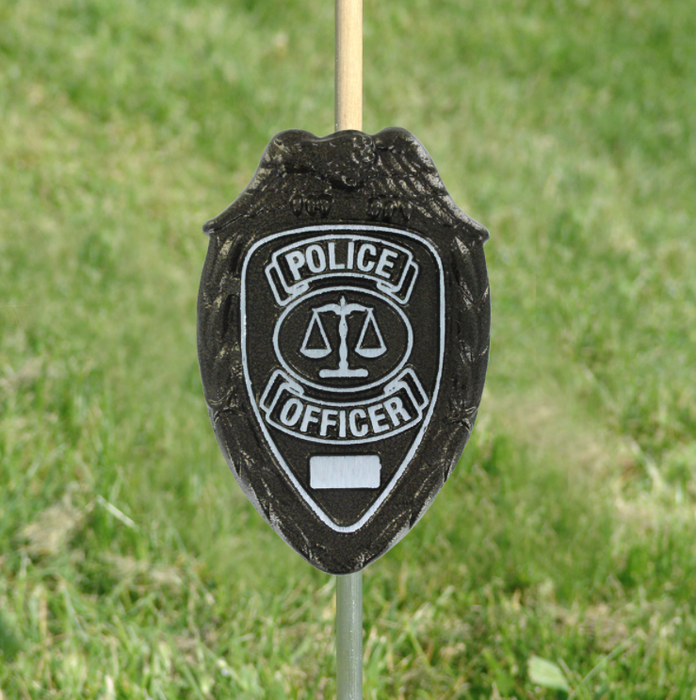 Aluminum Police Grave Marker