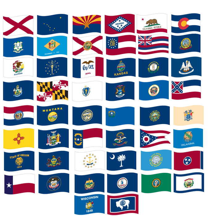 Outdoor 50 State Flag Set