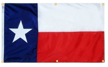 Texas Nylon Flag with Grommets Along Edges for Wall Hanging
