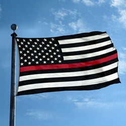 Printed Thin Red Line American Flag - *Made in USA* Heavy Duty