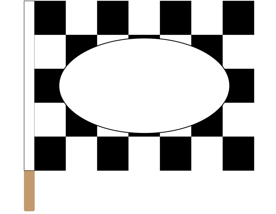 Printed Trophy Checkered Racing Flag