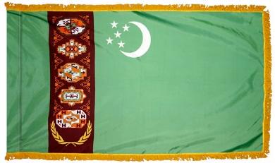 Turkmenistan Indoor Flag for sale