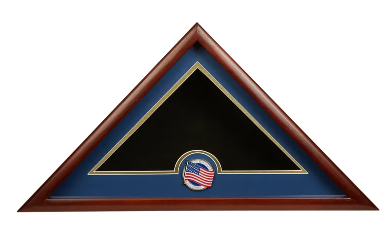 Military Emblem Flag Display Case