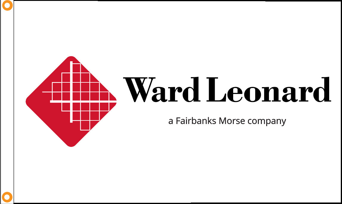 Ward Leonard Printed Flag - 5'x8' - Nylon - Double Sided w/ Liner - Heading & Grommets